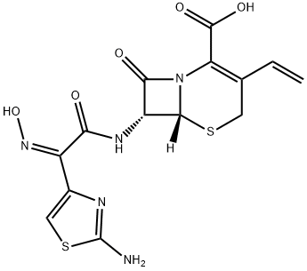 8-[2-(2-amino-1,3-thiazol-4-yl)-1-hydroxy-2-nitroso-ethenyl]amino-4-ethenyl-7-oxo-2-thia-6-azabicyclo[4.2.0]oct-4-ene-5-carboxylicacid(91832-40-5)
